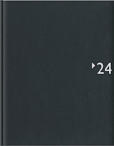 Wochenbuch anthrazit 2024 - Bürokalender 21x26,5 cm - 1 Woche auf 2 Seiten - 128 Seiten - mit Fadensiegelung - Leinenoptik - Notizbuch - 732-2621 Wochenbuch anthrazit 2024 - Bürokalender 21x26,5 cm - 1 Woche auf 2 Seiten - 128 Seiten - mit Fadensiegelung - Leinenoptik - Notizbuch - 732-2621