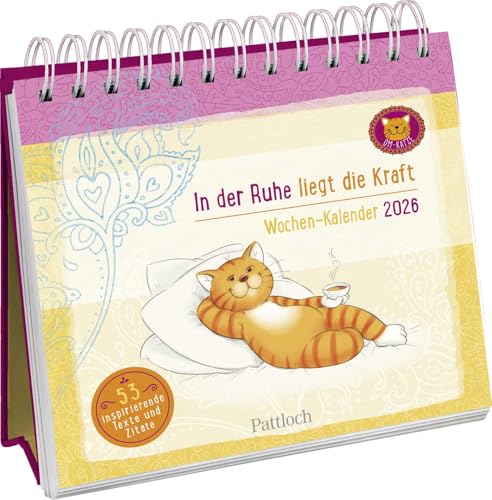Wochenkalender 2026: Om-Katze: In der Ruhe liegt die Kraft: Tischkalender z. Aufstellen mit Wochenkalendarium & den beliebten Illustrationen der Om-Katze Wochenkalender 2026: Om-Katze: In der Ruhe liegt die Kraft: Tischkalender z. Aufstellen mit Wochenkalendarium & den beliebten Illustrationen der Om-Katze von Pattloch Geschenkbuch