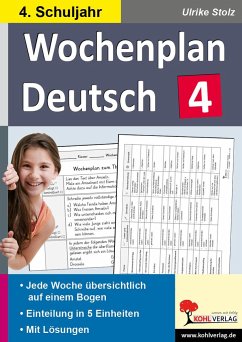 Wochenplan Deutsch 4. Schuljahr von KOHL VERLAG Der Verlag mit dem Baum