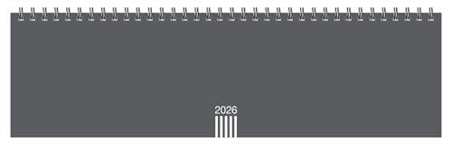 Wochenquerplaner, anthrazit 2026: Praktischer Tischquerkalender zum Umklappen. Zeitloser Spiral-Kalender 2026 fürs Büro. Wochenplaner für den Schreibtisch. (Tischkalender Heye) von Heye