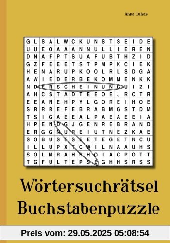 Wörtersuchrätsel Buchstabenpuzzle