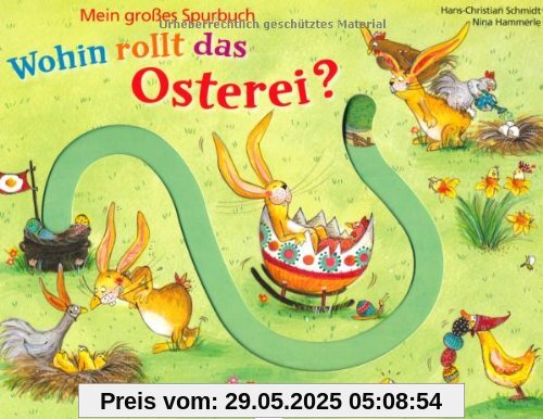 Wohin rollt das Osterei?: Das große Spurbuch