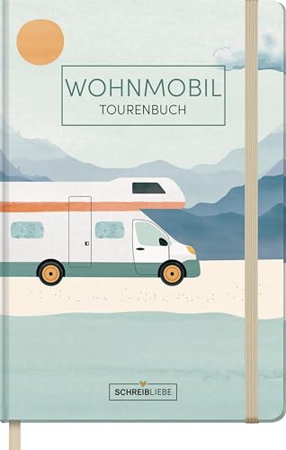 Wohnmobil-Tourenbuch: Reisetagebuch 13 x 19 cm zum Ankreuzen und Ausfüllen mit Lesebändchen und Gummiband, 160 Seiten SchreibLiebe von Korsch Verlag