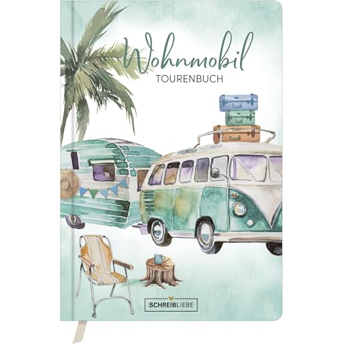 Wohnmobil-Tourenbuch: Reisetagebuch zum Ankreuzen und Ausfüllen mit Lesebändchen, 160 Seiten SchreibLiebe von Korsch Verlag