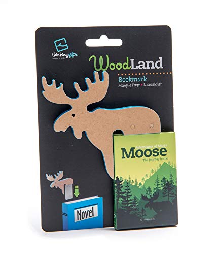 Woodland Lesezeichen Moose - Elch: Einstecklesezeichen Tiermotiv Holzoptik von Bookchair Vertrieb
