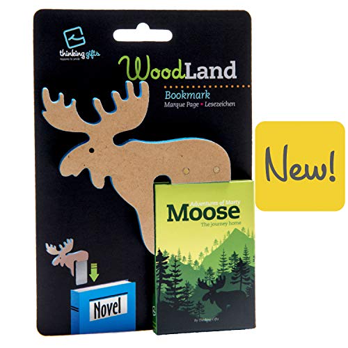 Woodland Lesezeichen Moose - Elch: Einstecklesezeichen Tiermotiv Holzoptik von Bookchair Vertrieb