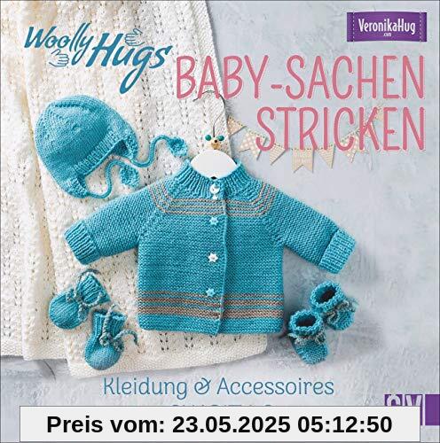 Woolly Hugs Baby-Sachen stricken. Kleidung & Accessoires aus CHARITY-Garn. Mit zarten Streifenmustern, bunten Details und dezenten Farbnuancen zum Kuschelglück für Babys.