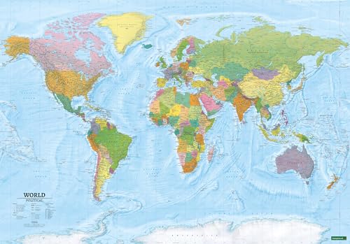 World map, political - physical, english, 1:20.000.000, Poster with metal ledges, freytag & berndt: Front political, back physical, 137,5 x 96 cm World map, political - physical, english, 1:20.000.000, Poster with metal ledges, freytag & berndt: Front political, back physical, 137,5 x 96 cm von Freytag + Berndt