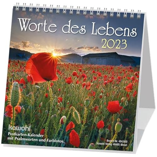 Worte des Lebens 2023: Postkarten-Kalender mit Farbfotos und Psalmworten