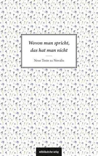 Wovon man spricht, das hat man nicht: Neue Texte zu Novalis von Mitteldeutscher Verlag