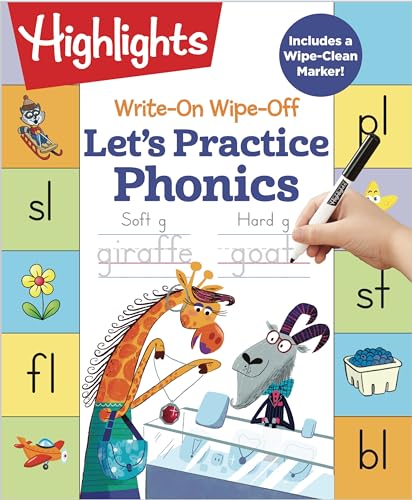 Write-On Wipe-Off Let's Practice Phonics (Highlights Write-On Wipe-Off Fun to Learn Activity Books)