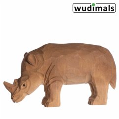 Wudimals A040456 - Nashorn, Rhino, handgeschnitzt aus Holz von Corvus