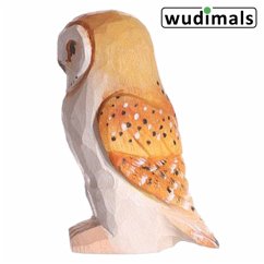 Wudimals A041008 - Schleiereule, Barn Owl, handgeschnitzt aus Holz von Corvus