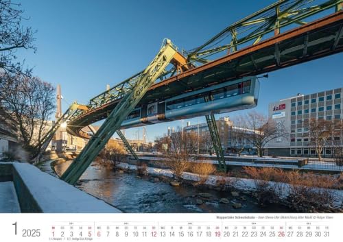 Wuppertaler Schwebebahn 2025 Bildkalender A3 Spiralbindung von klaes-regio Fotoverlag