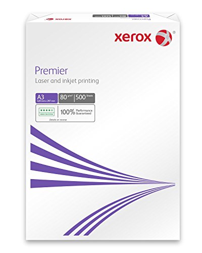 Xerox 003R91721 Premier Kopierpapier Druckerpapier Universalpapier DIN A3, 80 g/m², 500 Blatt, weiß Xerox 003R91721 Premier Kopierpapier Druckerpapier Universalpapier DIN A3, 80 g/m², 500 Blatt, weiß