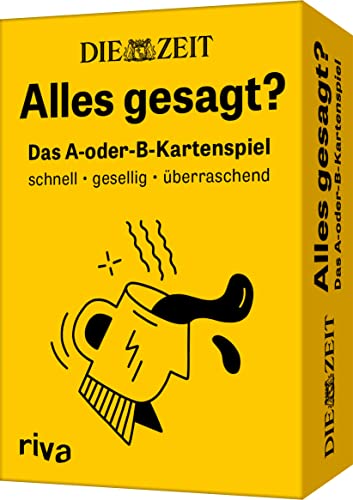 DIE ZEIT »Alles gesagt?«: Das A-oder-B-Kartenspiel. Für alle Fans des erfolgreichen Podcasts. Das perfekte Geschenk für Geburtstag, Weihnachten oder zwischendurch. Ab 18 Jahren DIE ZEIT »Alles gesagt?«: Das A-oder-B-Kartenspiel. Für alle Fans des erfolgreichen Podcasts. Das perfekte Geschenk für Geburtstag, Weihnachten oder zwischendurch. Ab 18 Jahren