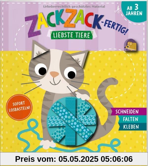 Zack, zack - fertig! Liebste Tiere / Basteln lernen für Kinder ab 3 Jahren / Süße Tiermotive für Mädchen und Jungen: Schneiden. Falten. Kleben. Für Kinder ab 3 Jahren Zack, zack - fertig! Liebste Tiere / Basteln lernen für Kinder ab 3 Jahren / Süße Tiermotive für Mädchen und Jungen: Schneiden. Falten. Kleben. Für Kinder ab 3 Jahren