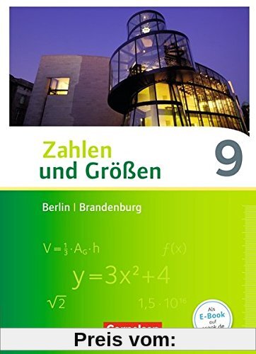 Zahlen und Größen - Berlin und Brandenburg / 9. Schuljahr - Schülerbuch