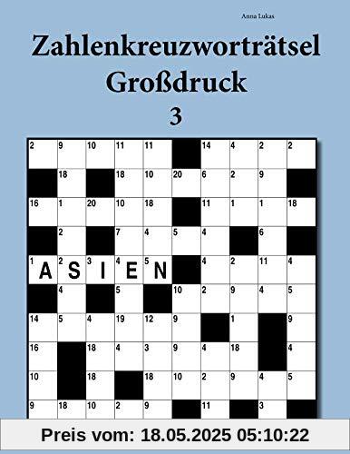 Zahlenkreuzworträtsel Großdruck 3