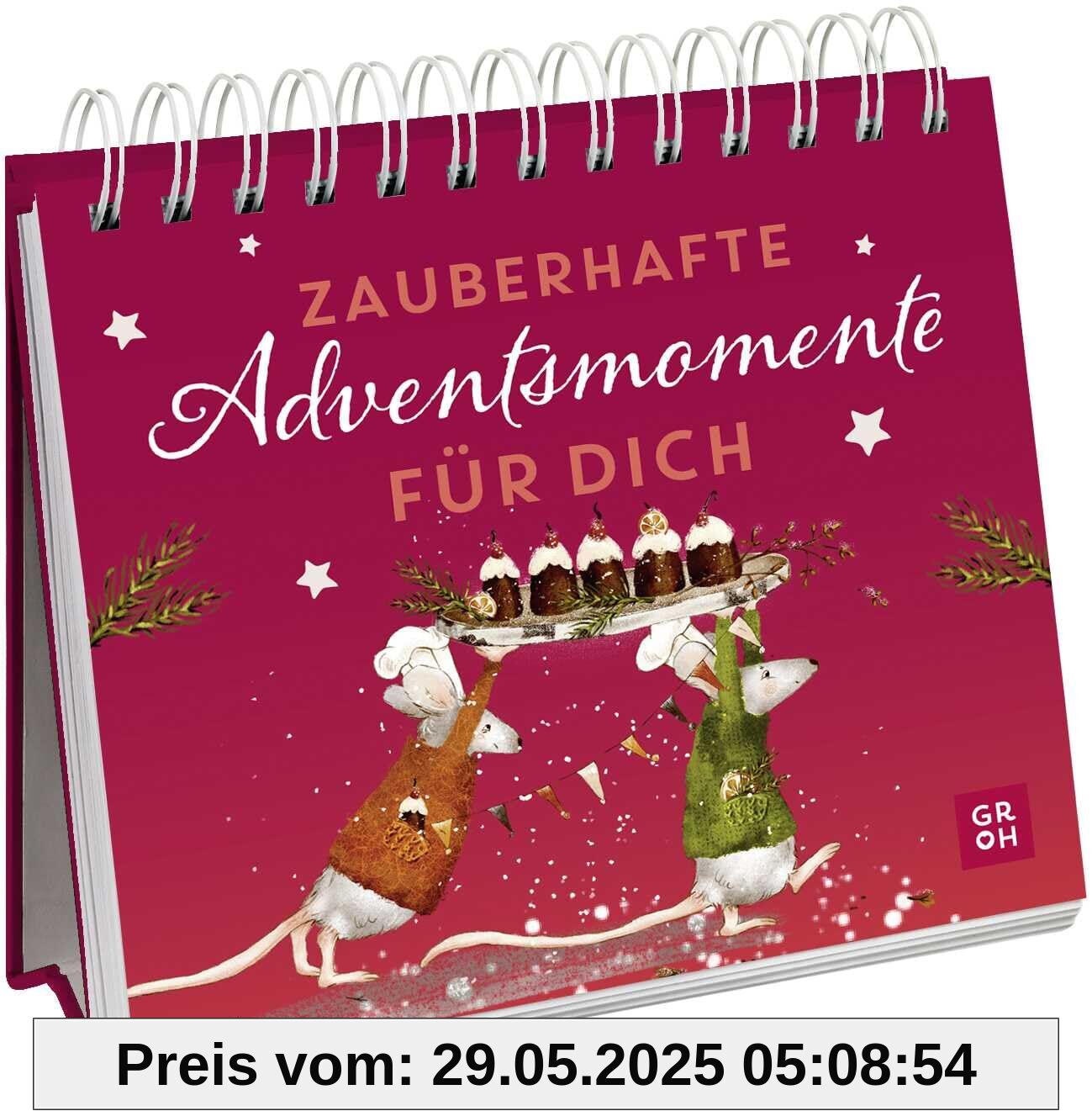 Zauberhafte Adventsmomente für dich: Kleines Buch zum Aufstellen mit liebevollen Gedanken für die Adventszeit | Versüße deine Adventszeit mit süßten Tieren, Sprüchen und Zitaten