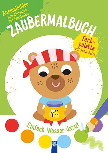 Zaubermalbuch - Bär (grün): Mit Pinsel und Farbpalette von YoYo Books
