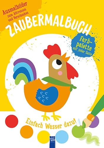Zaubermalbuch - Hahn (gelb): Mit Pinsel und Farbpalette von YoYo Books