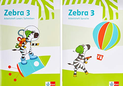 Zebra 3: Paket: Arbeitsheft Lesen/Schreiben und Arbeitsheft Sprache Klasse 3 (Zebra. Ausgabe ab 2018) von Klett