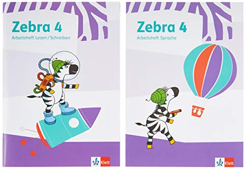 Zebra 4: Paket: Arbeitsheft Lesen/Schreiben und Arbeitsheft Sprache Klasse 4 (Zebra. Ausgabe ab 2018)