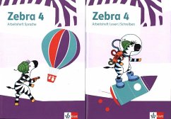 Zebra 4. Paket: Arbeitsheft Lesen/Schreiben und Arbeitsheft Sprache Klasse 4 von Klett