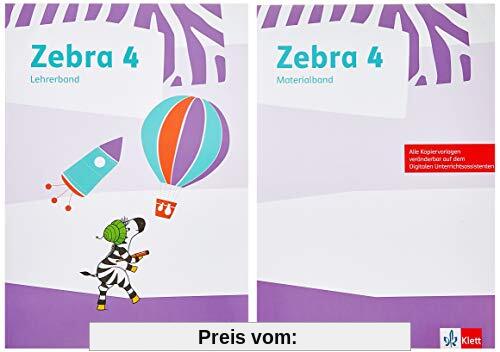 Zebra 4: Paket: Lehrerband und Materialband zum Verbrauchsmaterial Klasse 4 (Zebra. Ausgabe ab 2018)