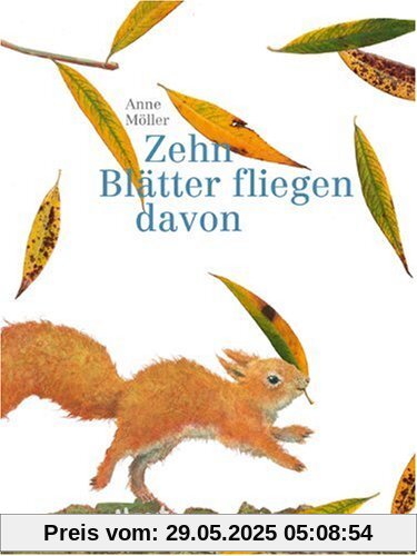 Zehn Blätter fliegen davon