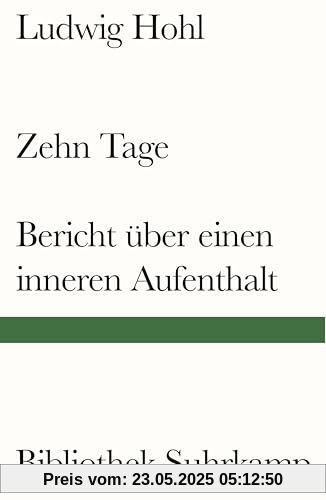 Zehn Tage / Bericht über einen inneren Aufenthalt (Bibliothek Suhrkamp)