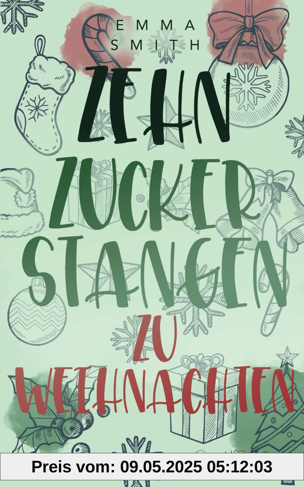 Zehn Zuckerstangen zu Weihnachten