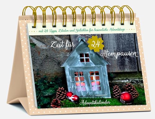 Tisch-Adventskalender "Zeit für 24 Atempausen": Postkartenkalender zum Aufstellen von Korsch Verlag GmbH