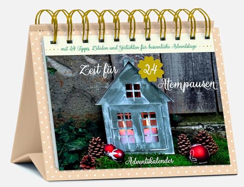 Tisch-Adventskalender "Zeit für 24 Atempausen": Postkartenkalender zum Aufstellen von Korsch Verlag