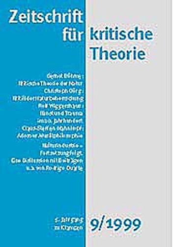 Zeitschrift für kritische Theorie / Zeitschrift für kritische Theorie von zu Klampen Verlag - zu Klampen & Johannes GbR