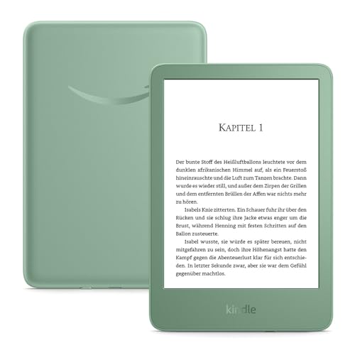 Zertifiziert und generalüberholt Amazon Kindle(16 GB)-Der leichteste und kompakteste Kindle,mit blendfreiem Bildschirm,schnellerem Umblättern,anpassbarem Frontlicht und langer Akkulaufzeit-mit Werbung von Amazon