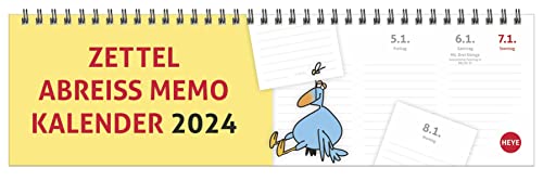 Zettelabreiß-Memo Wochenquerplaner 2024. Praktischer Tischquerkalender mit Kästchen zum Heraustrennen. Tischkalender 2024 fürs Büro. Wochenplaner für den Schreibtisch.