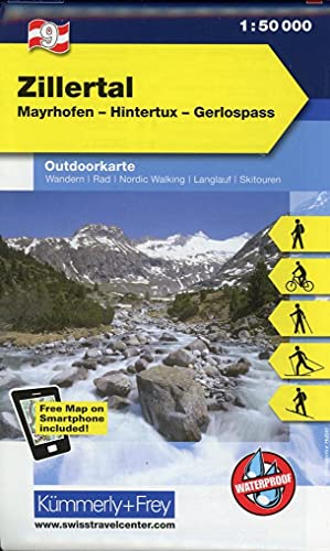 Zillertal Nr. 09 Outdoorkarte Österreich 1:50 000: Mayrhofer, Hintertux, Gerlospass, free Download mit HFK Maps App: Mayrhofer, Hintertux, Gerlospass, ... Outdoorkarten Österreich, Band 9)