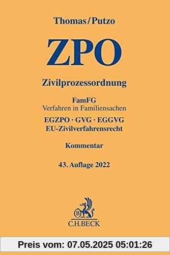 Zivilprozessordnung: FamFG Verfahren in Familiensachen, EGZPO, GVG, EGGVG, EU-Zivilverfahrensrecht (Gelbe Erläuterungsbücher)