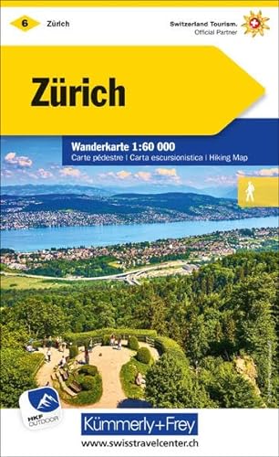 Zürich Nr. 06 Wanderkarte 1:60 000: Water resistant, free Download mit HKF Maps App (Kümmerly+Frey Wanderkarten)