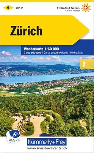 Zürich Nr. 06 Wanderkarte 1:60 000: Water resistant, free Download mit HKF Outdoor Map (Kümmerly+Frey Wanderkarten, Band 6)