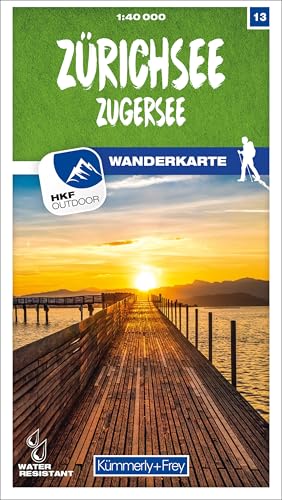 Kümmerly+Frey Wanderkarte 13 Zürichsee 1:40.000: Wetterfest, matt laminiert und mit free Download von Kmmerly und Frey