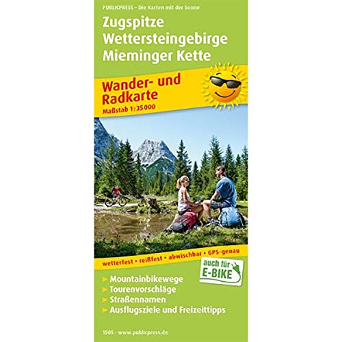 Zugspitze - Wettersteingebirge - Mieminger Kette: Wander- und Radkarte mit Ausflugszielen & Freizeittipps, wetterfest, reißfest, abwischbar, GPS-genau. 1:35000 (Wander- und Radkarte: WuRK) von Publicpress
