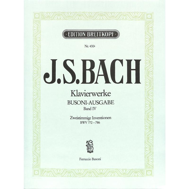 Zweistimmige Inventionen BWV 772-786 Zweistimmige Inventionen BWV 772-786