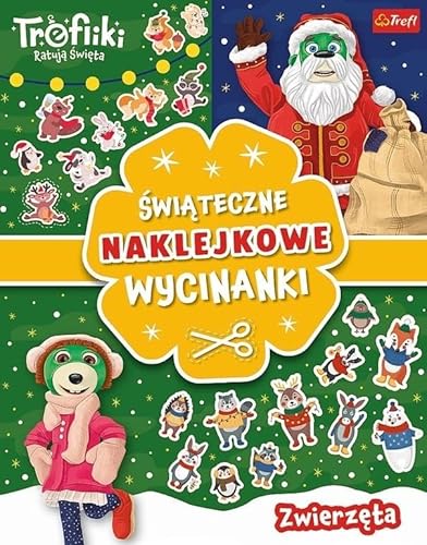 Zwierzęta Trefliki ratują święta: Świąteczne naklejkowe wycinanki von TREFL Wydawnictwo