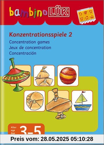 bambinoLÜK-System: bambinoLÜK: Konzentrationsspiele 2: 3-5 Jahre: Für Kinder ab 3 J