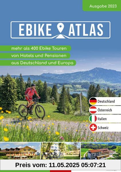 eBike Atlas 2023: mehr als 400 Ebike Touren von Hotels und Pensionen