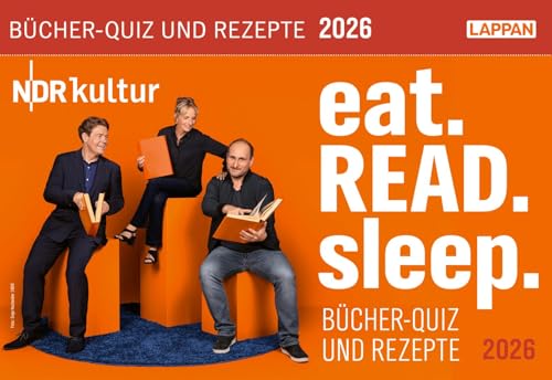 eat.READ.sleep Tageskalender 2026: Buch-Tipps, Quiz und Rezepte | Tischkalender mit Leseempfehlungen und Quizfragen zu Literatur eat.READ.sleep Tageskalender 2026: Buch-Tipps, Quiz und Rezepte | Tischkalender mit Leseempfehlungen und Quizfragen zu Literatur von Lappan