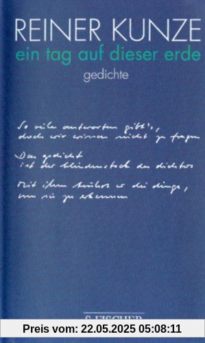 ein tag auf dieser erde: gedichte